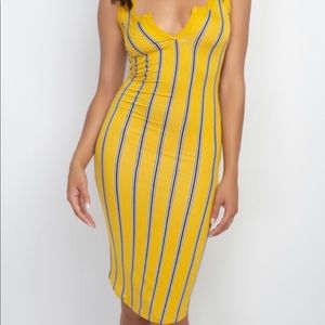 Striped bodycon dress